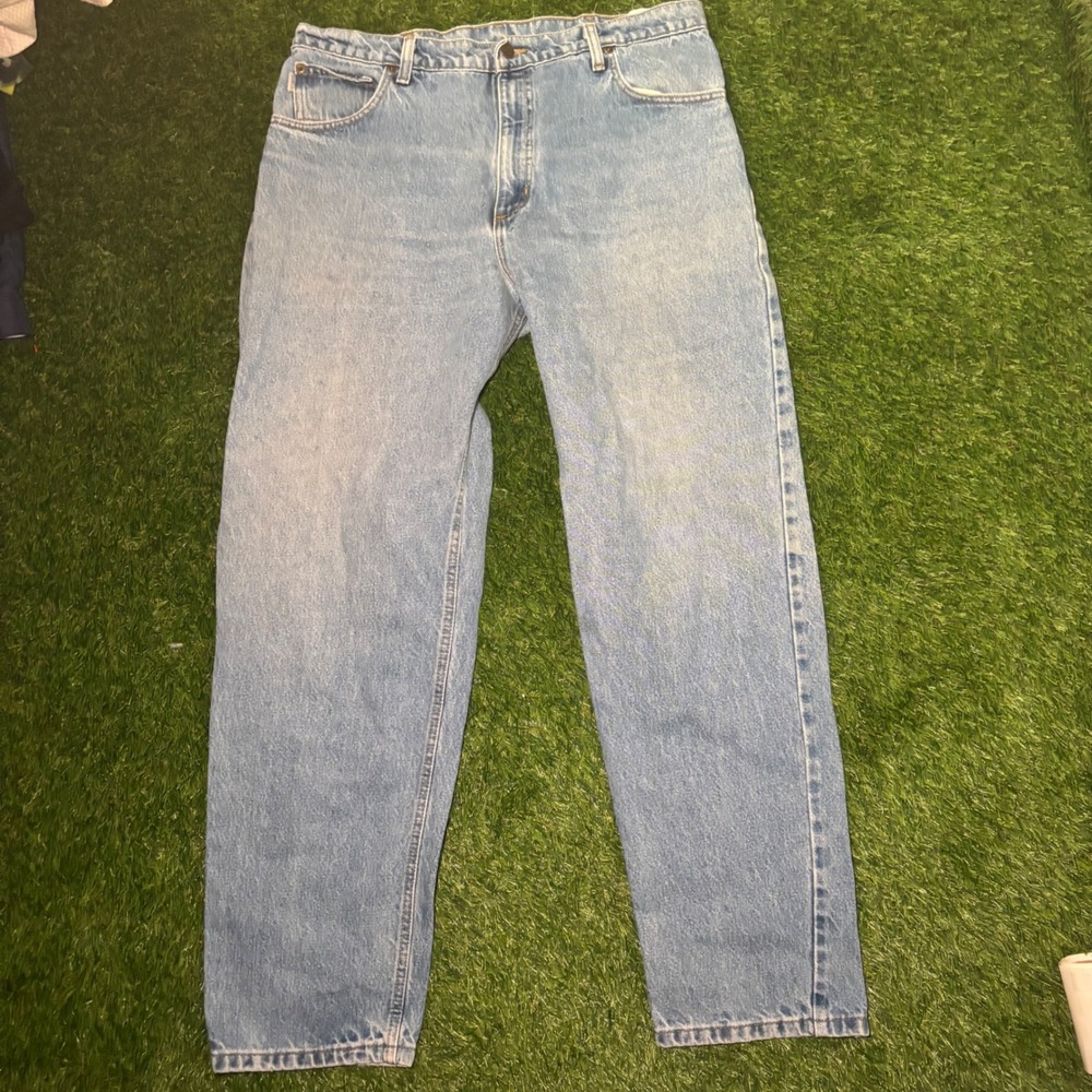 Carhartt B17 DST Relaxed Fit Tapered Leg Jeans Light Wash Denim Mens 35x32